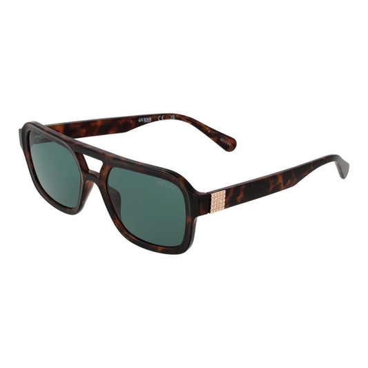 Guess Women’s Sunglasses – Brown Full-Rim Frame, Green Lenses