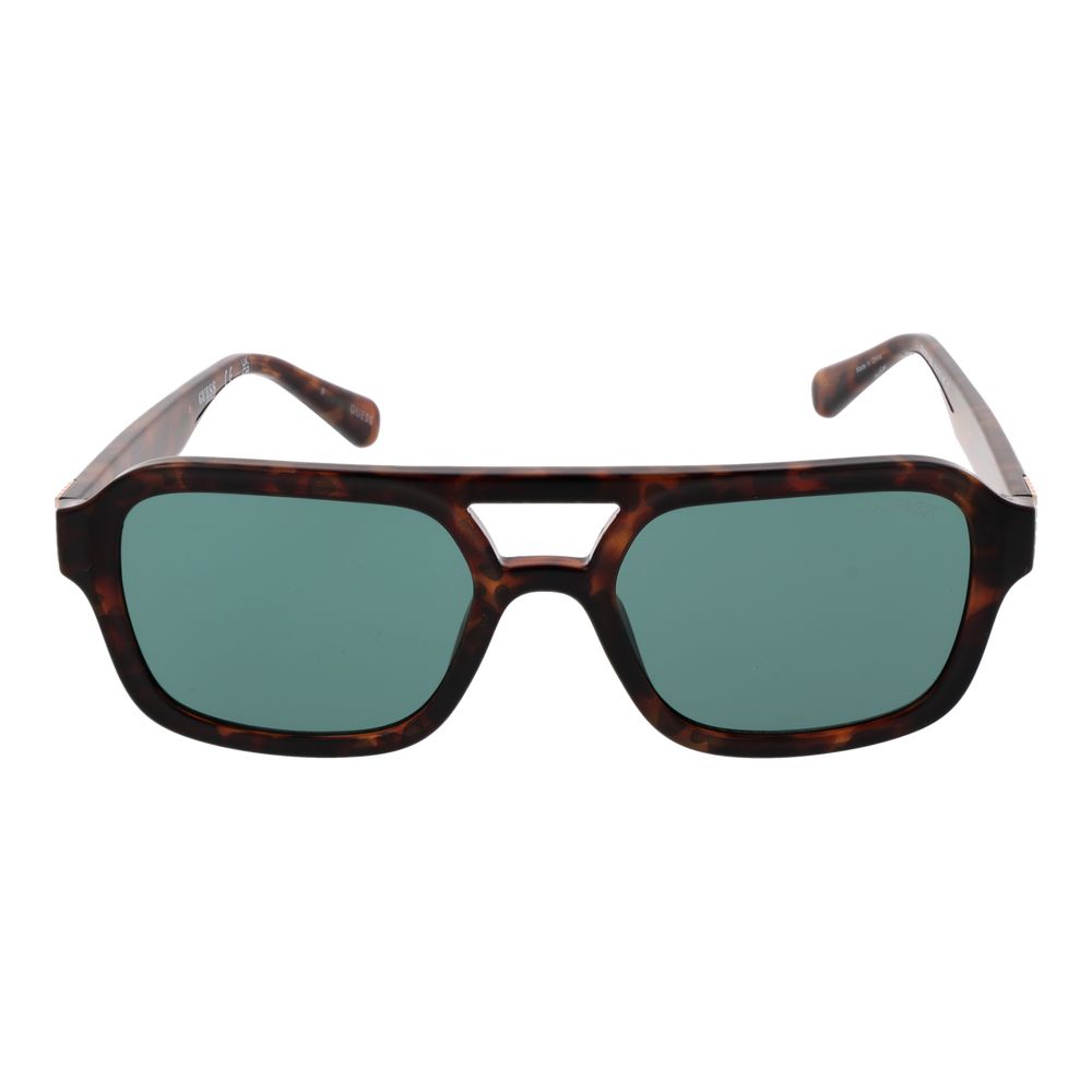 Guess Women’s Sunglasses – Brown Full-Rim Frame, Green Lenses