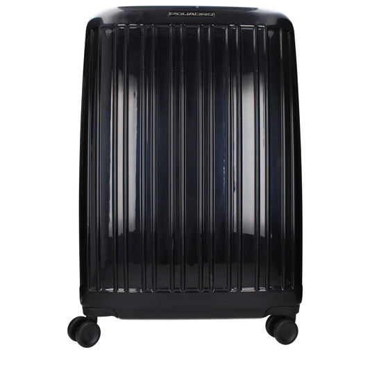Piquadro Black Polycarbonate Trolley Luggage