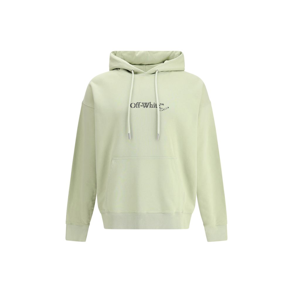 Off-White Green Cotton Sweatshirt: Urban Elegance Redefined