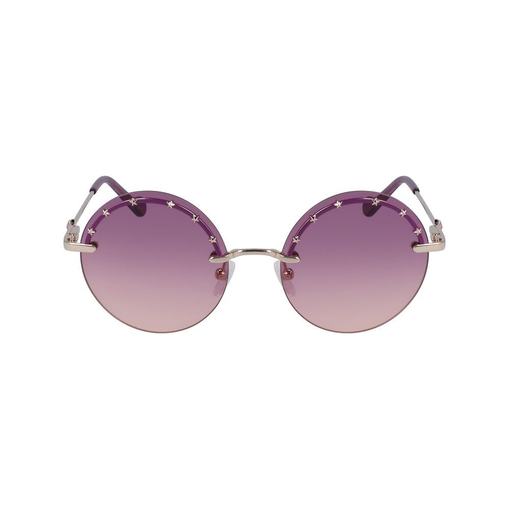 Liu Jo Women’s Gold Metal Sunglasses with Pink Lenses