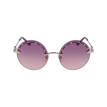 Liu Jo Women’s Gold Metal Sunglasses with Pink Lenses