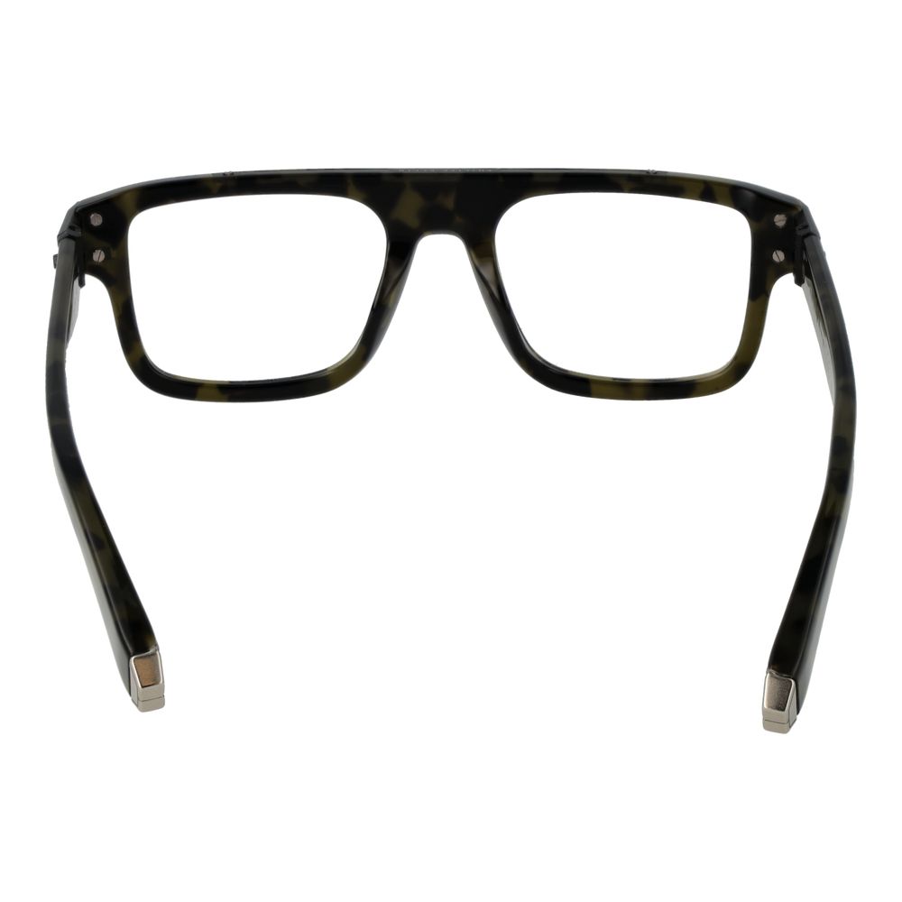 Philipp Plein Men’s Green Titanium Optical Glasses – Square Frame