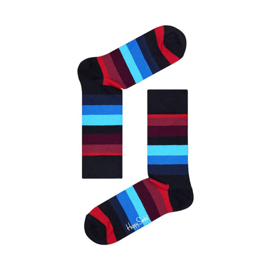 Happy Socks Black Cotton Socks - STRIPE STR01