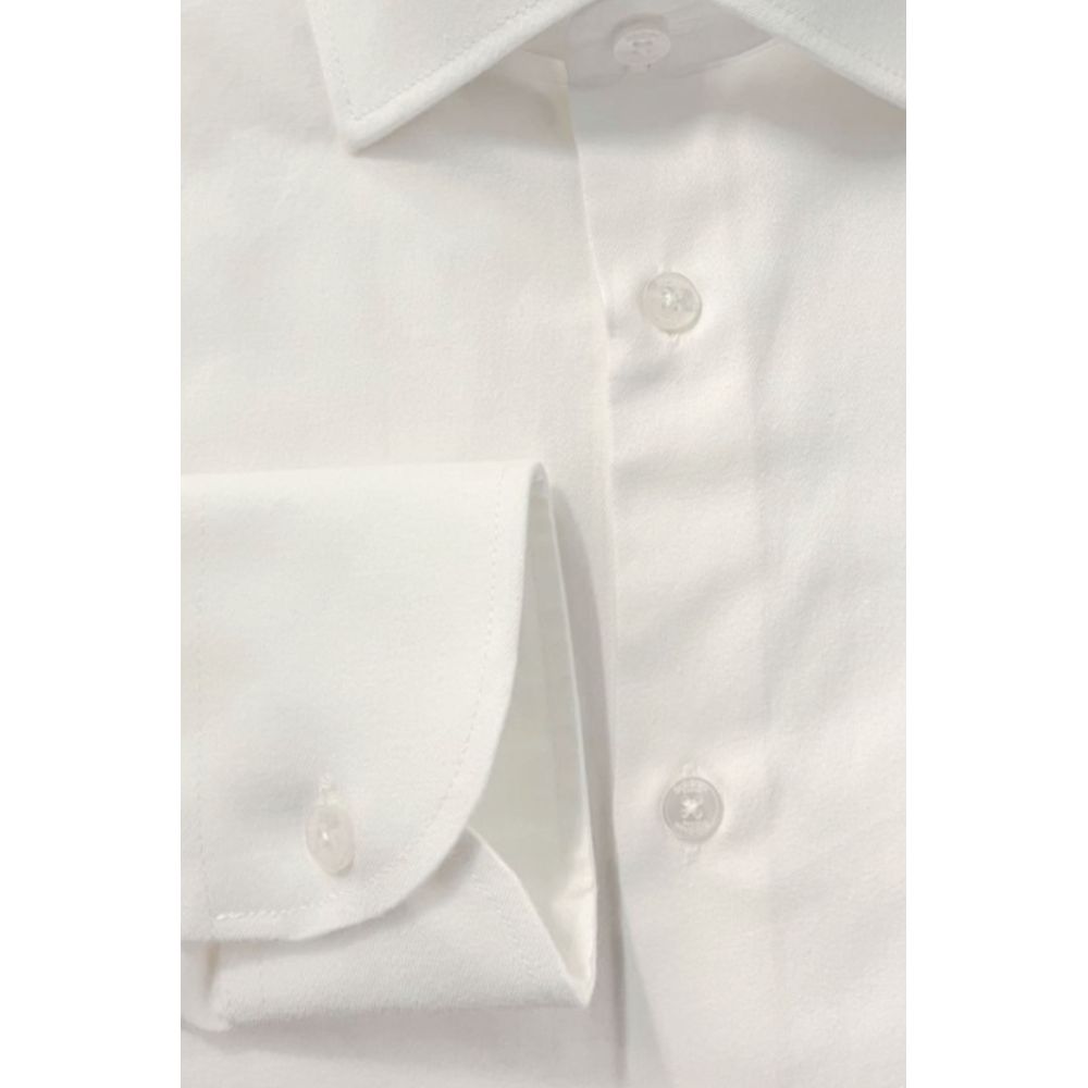 Baldinini Trend White Cotton Men's Shirt