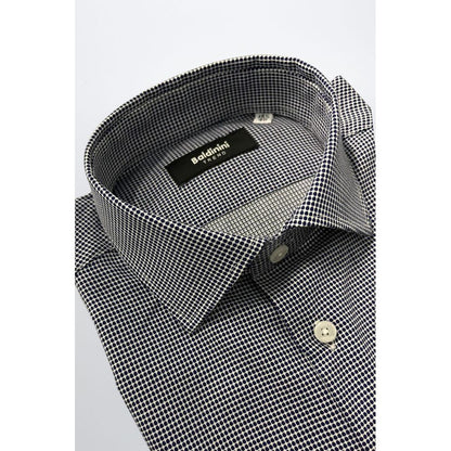 Baldinini Trend Blue Cotton Shirt - Slim Fit with French Collar