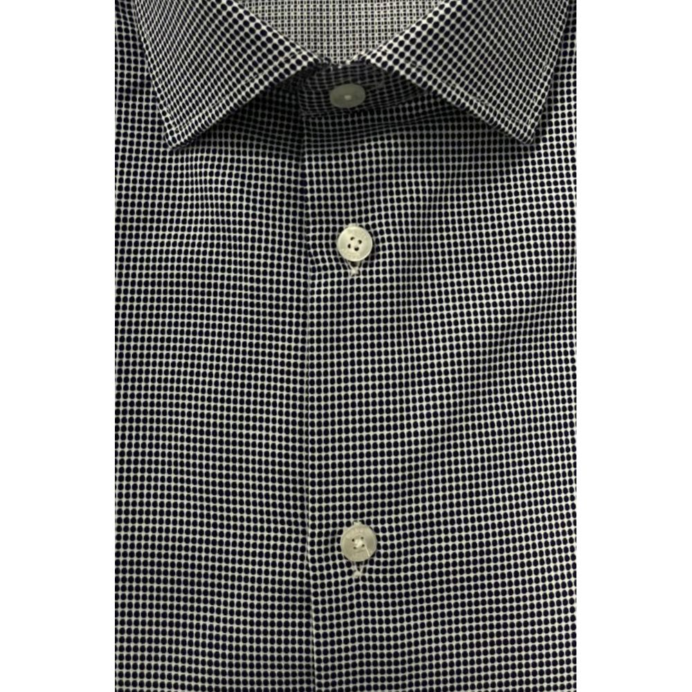 Baldinini Trend Blue Cotton Shirt - Slim Fit with French Collar