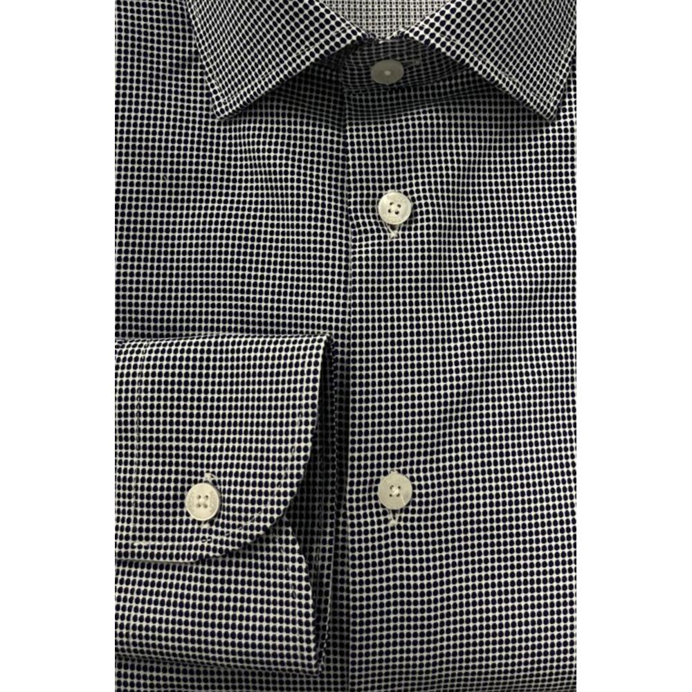 Baldinini Trend Blue Cotton Shirt - Slim Fit with French Collar