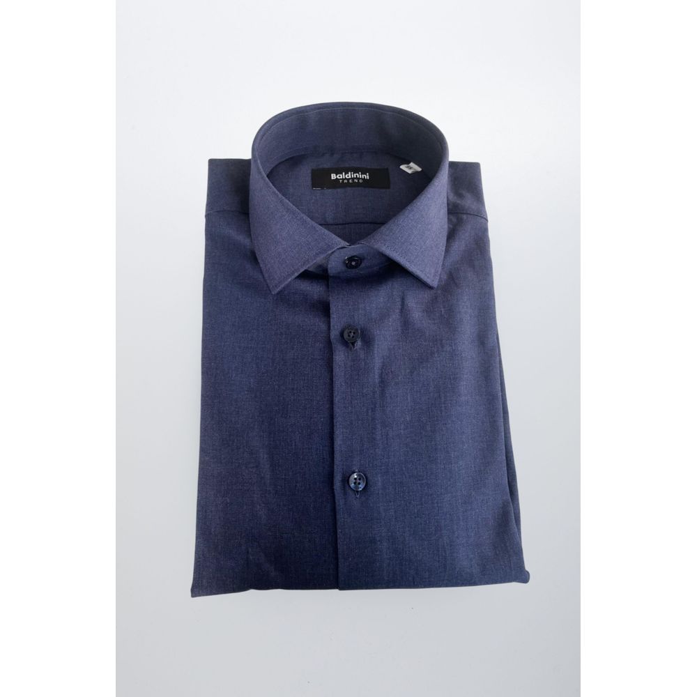 Baldinini Trend Blue Cotton Shirt - A Modern Classic