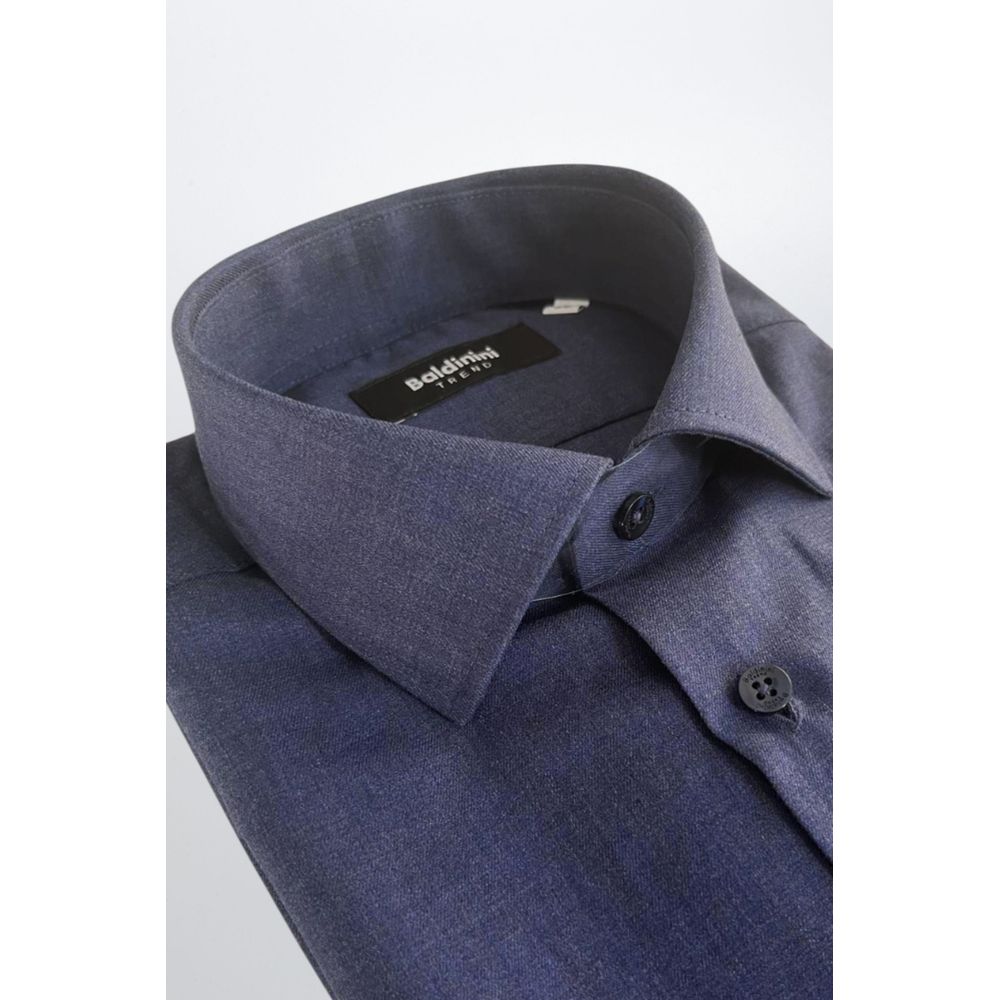 Baldinini Trend Blue Cotton Shirt - A Modern Classic