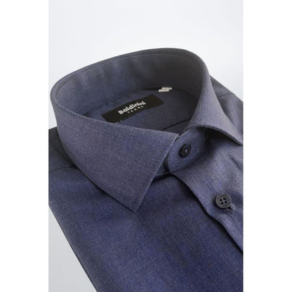 Baldinini Trend Blue Cotton Shirt - A Modern Classic