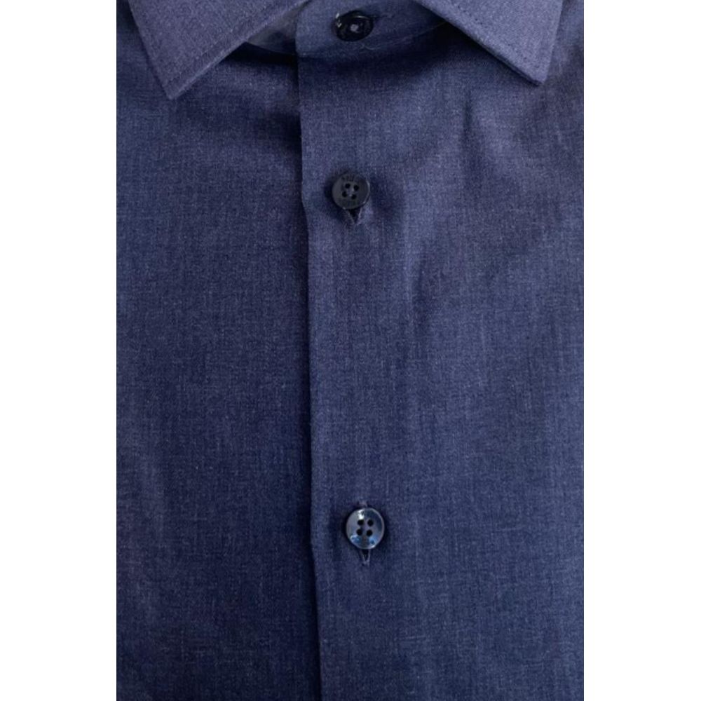 Baldinini Trend Blue Cotton Shirt - A Modern Classic
