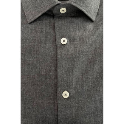 Baldinini Trend Gray Cotton Men Shirt