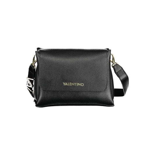 Mario Valentino Black Faux Leather Handbag with Removable Shoulder Strap