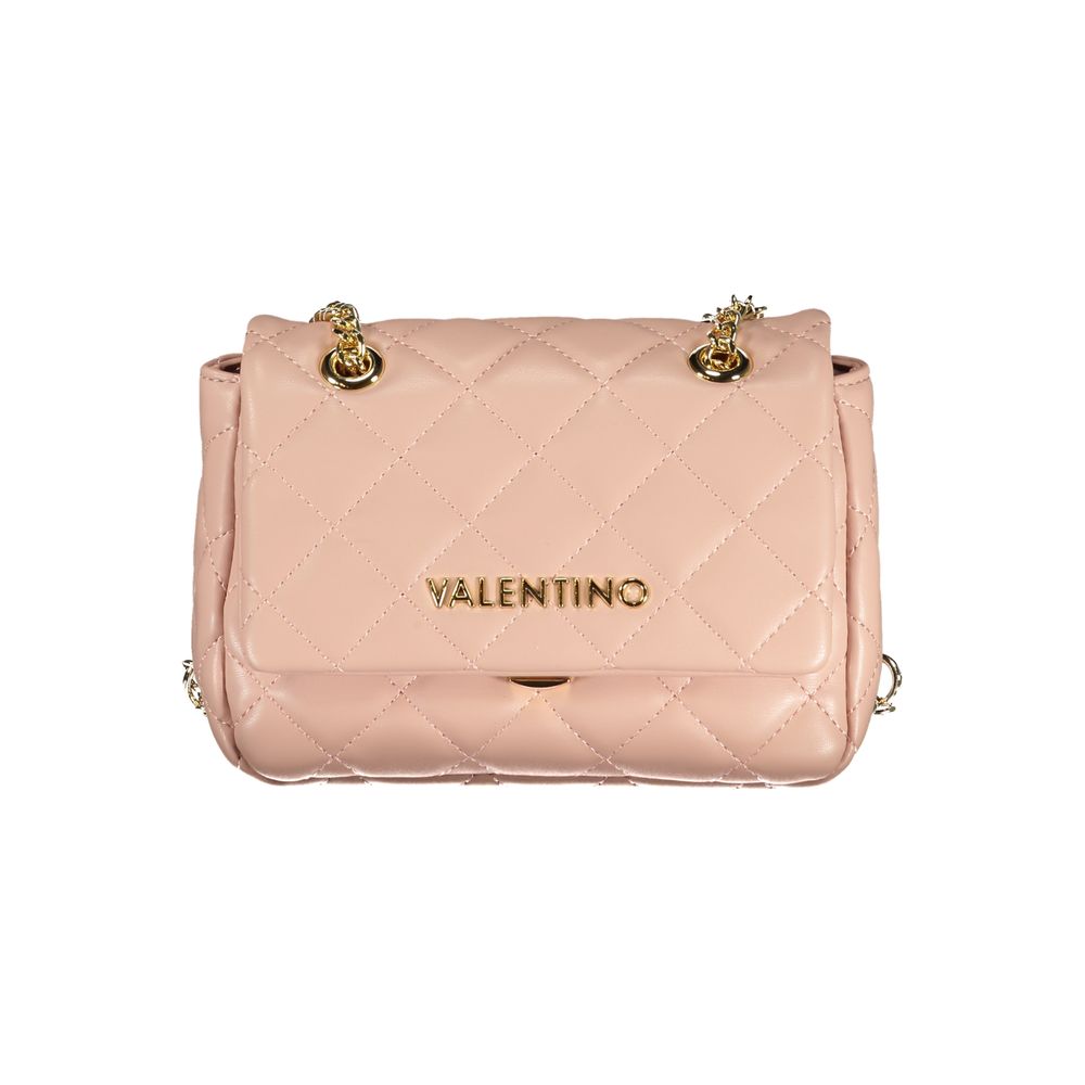 Mario Valentino Pink Faux Leather Handbag with Shoulder Strap