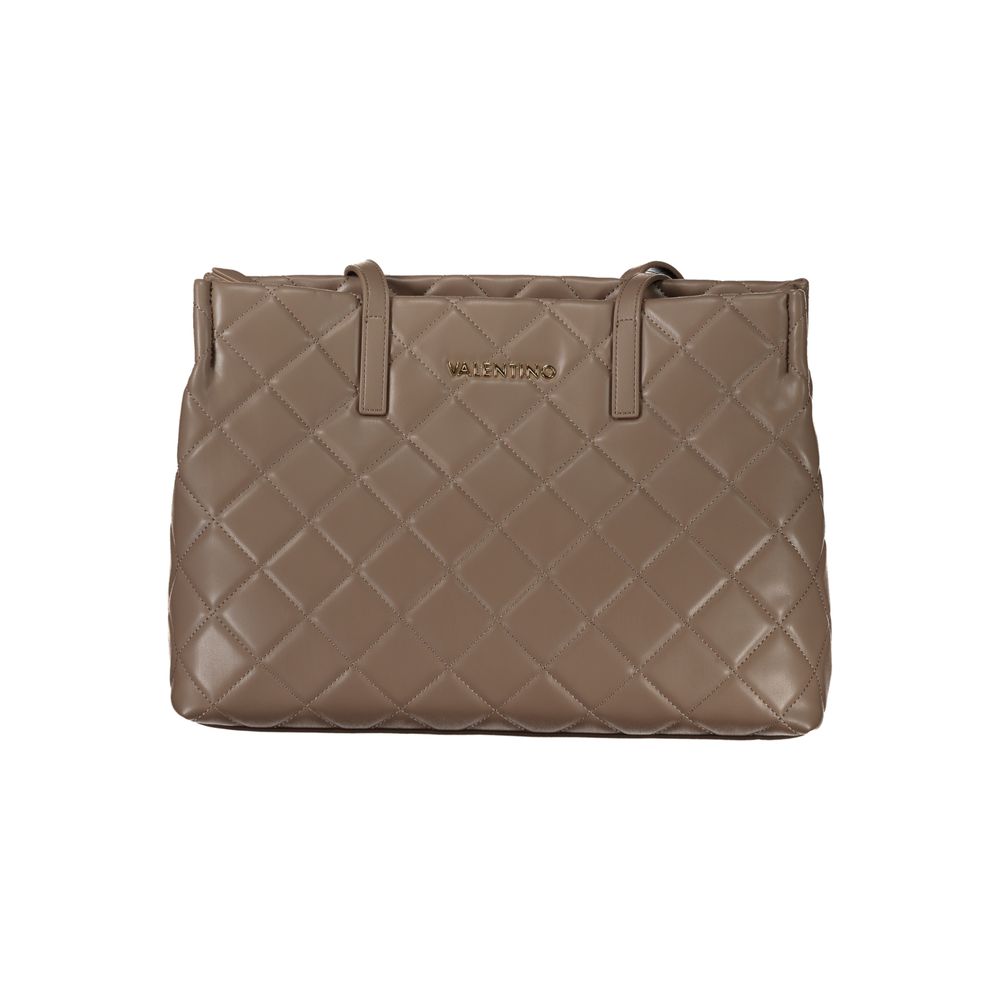 Mario Valentino Brown Leather-Effect Shoulder Bag
