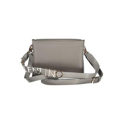 Mario Valentino Grey Faux Leather Handbag with Shoulder Strap