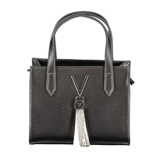 Mario Valentino Gray Faux Leather Handbag with Shoulder Strap