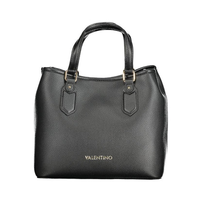 Mario Valentino Chic Black Handbag with Shoulder Strap