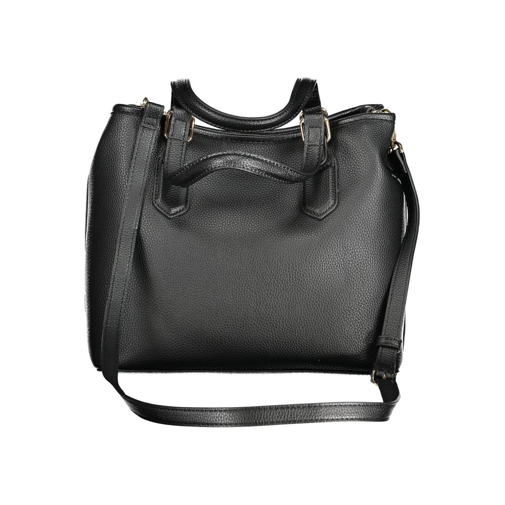 Mario Valentino Chic Black Handbag with Shoulder Strap