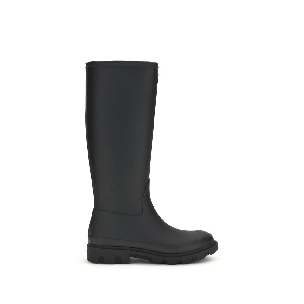 Hunter Black Rubber Rain Boots - Downpour High Boots