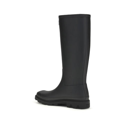 Hunter Black Rubber Rain Boots - Downpour High Boots