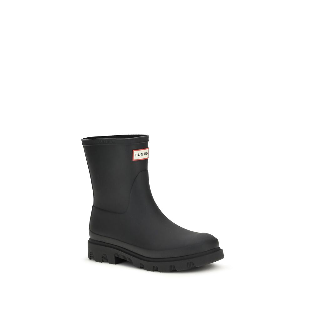 Hunter Black Rubber Rain Boots - Downpour Rubber Boots