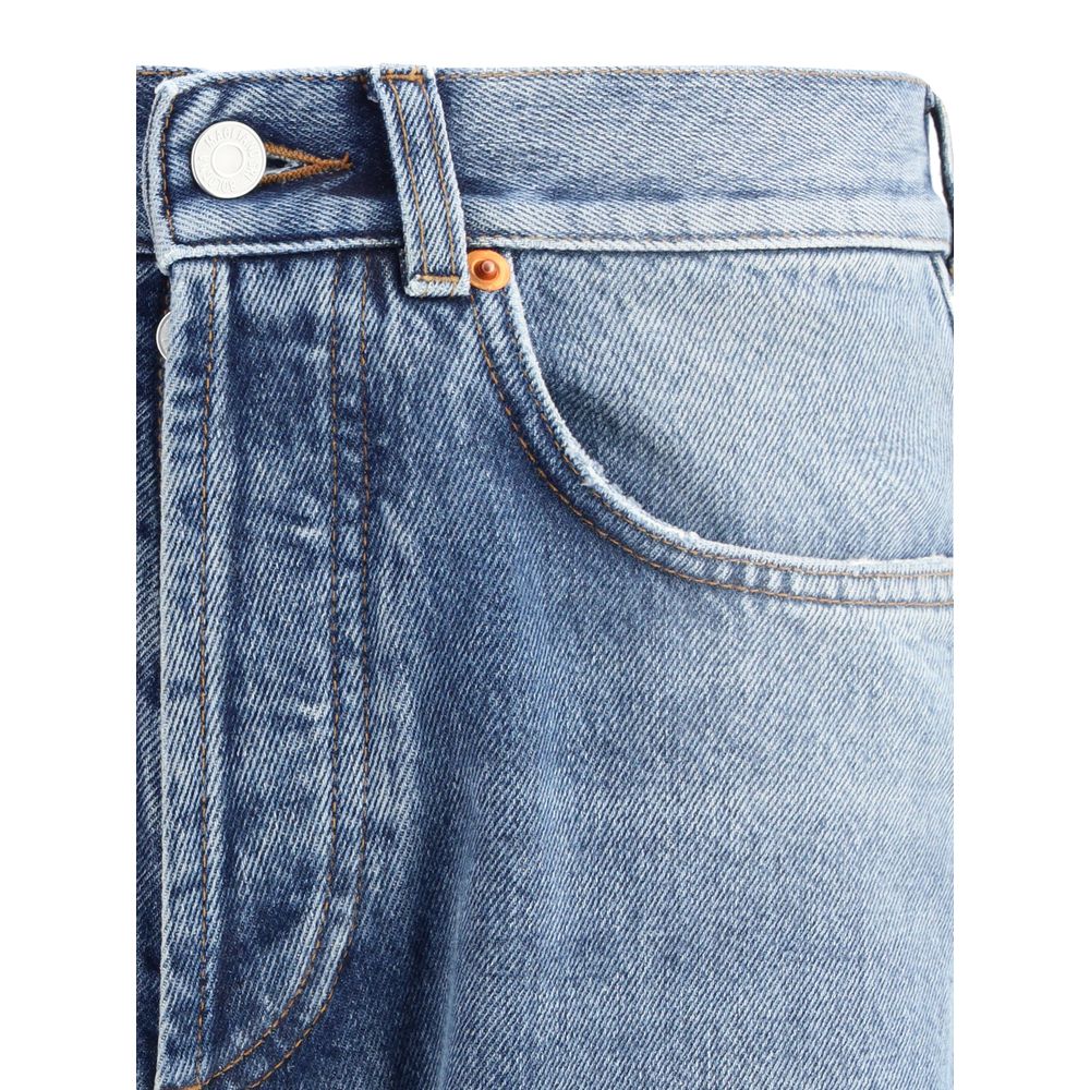 Magliano Blue Cotton Relaxed Fit Jeans
