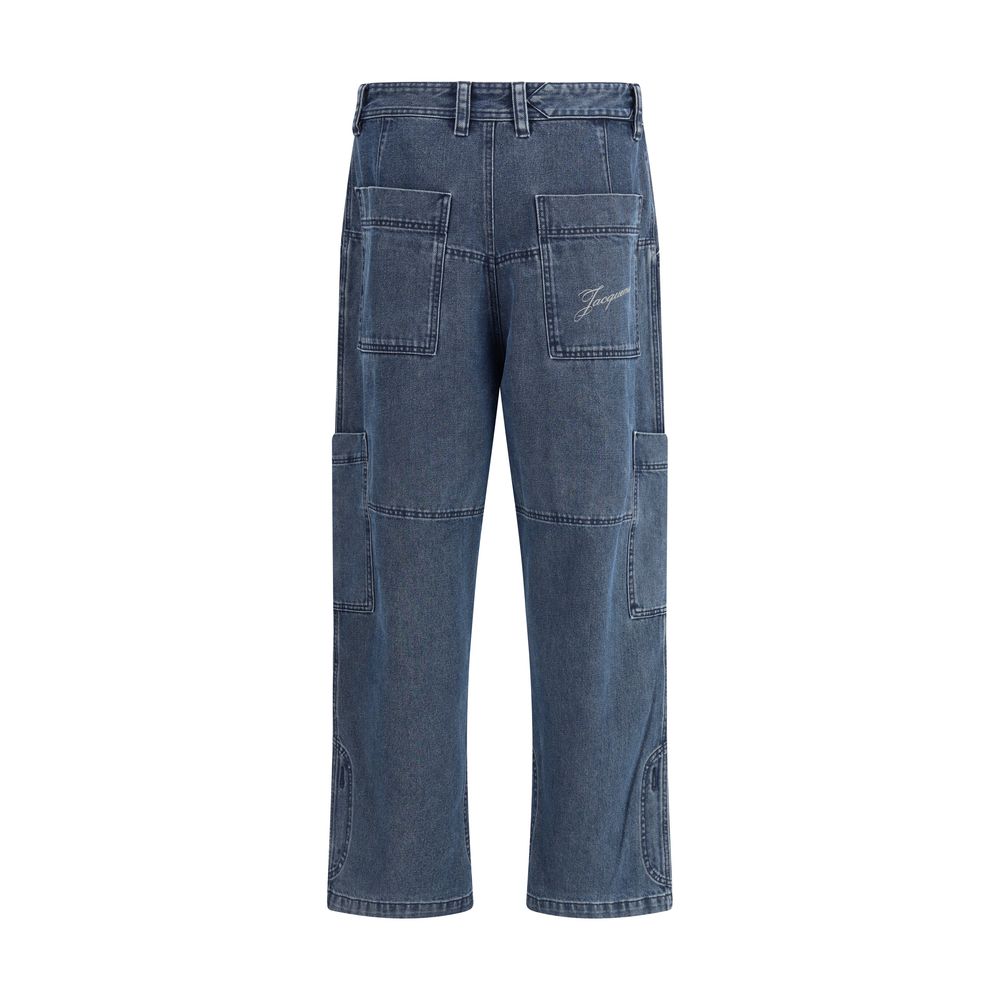 Jacquemus Le Cargo De-Nîmes Carré Jeans - Blue Cotton Denim