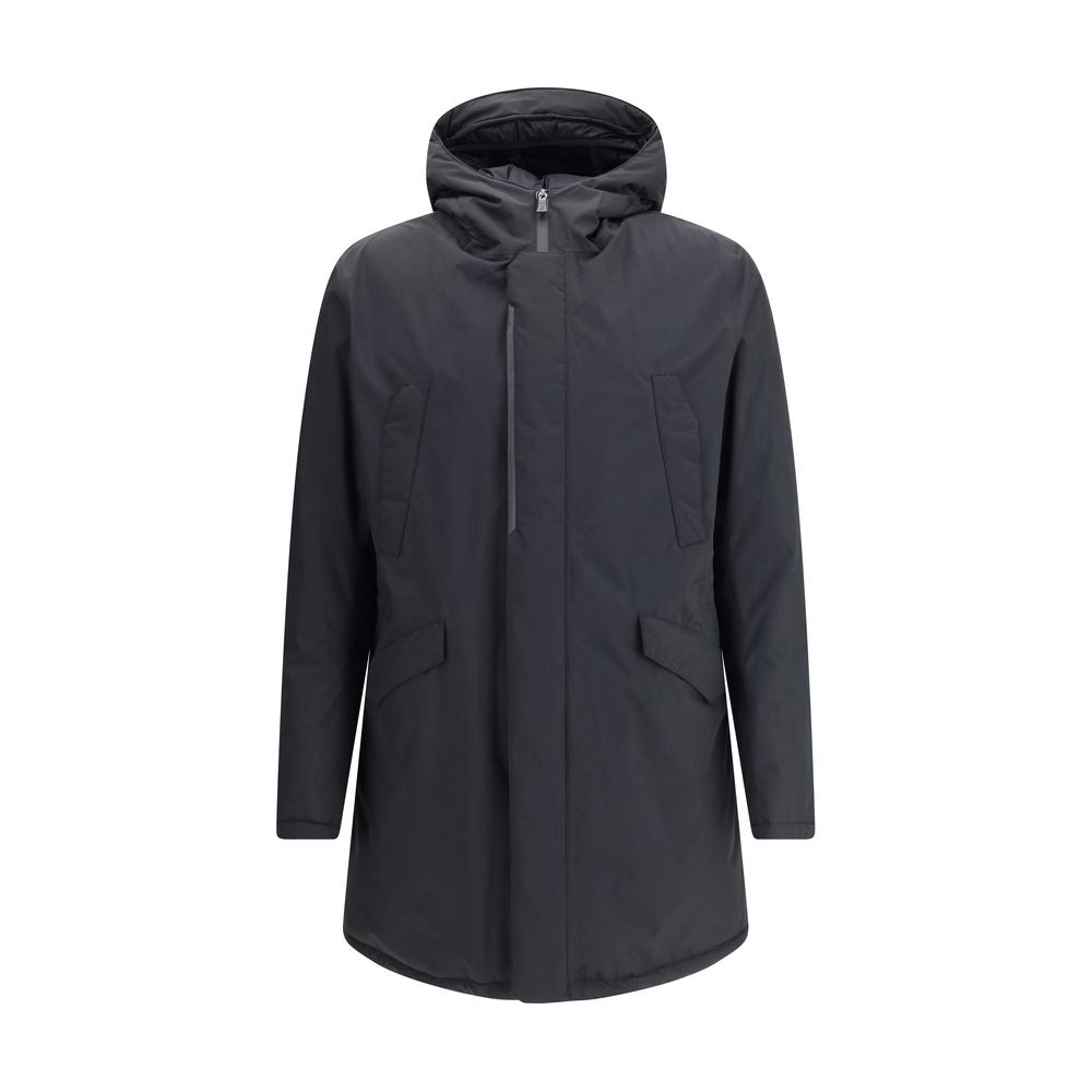 Herno Black Polyester Parka Coat