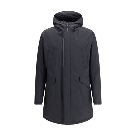 Herno Black Polyester Parka Coat