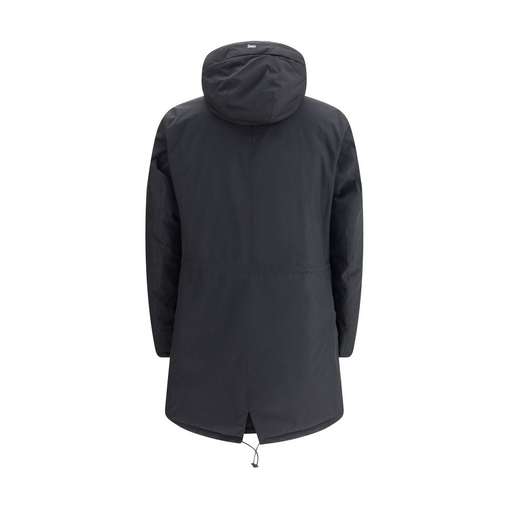 Herno Black Polyester Parka Coat