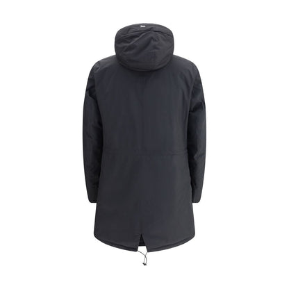 Herno Black Polyester Parka Coat