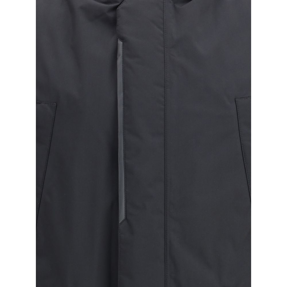 Herno Black Polyester Parka Coat