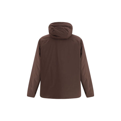 LAMINAR Brown Nylon Full-Length Jacket