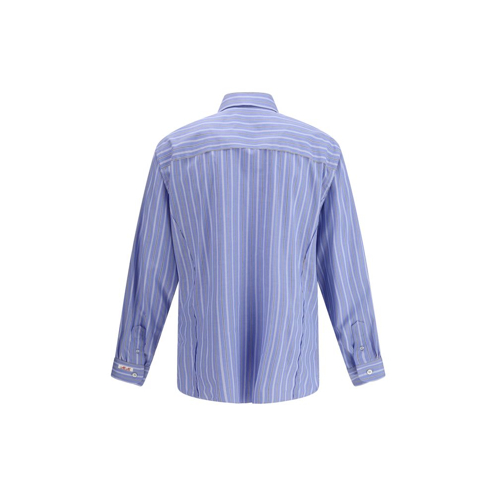Maison Margiela Blue Cotton Pattern Shirt