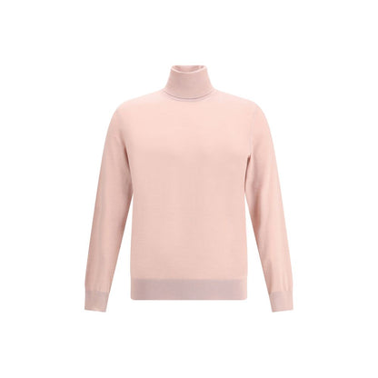 ZEGNA Pink Cashmere / Silk Blend Turtleneck Sweater