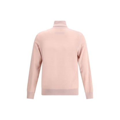 ZEGNA Pink Cashmere / Silk Blend Turtleneck Sweater