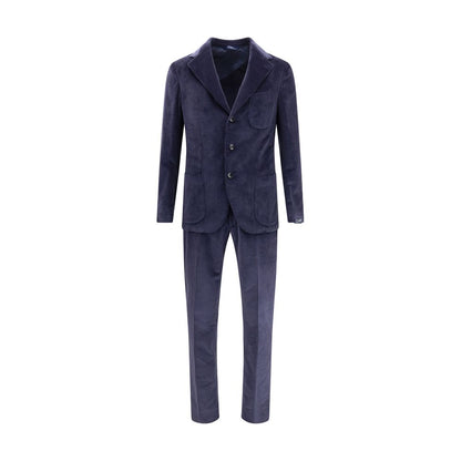 Gi Capri Blue Cotton Two-Piece Suit