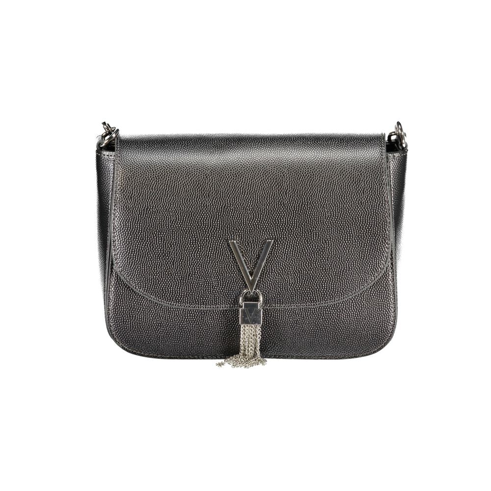 Mario Valentino Grey Faux Leather Handbag with Chain Shoulder Strap