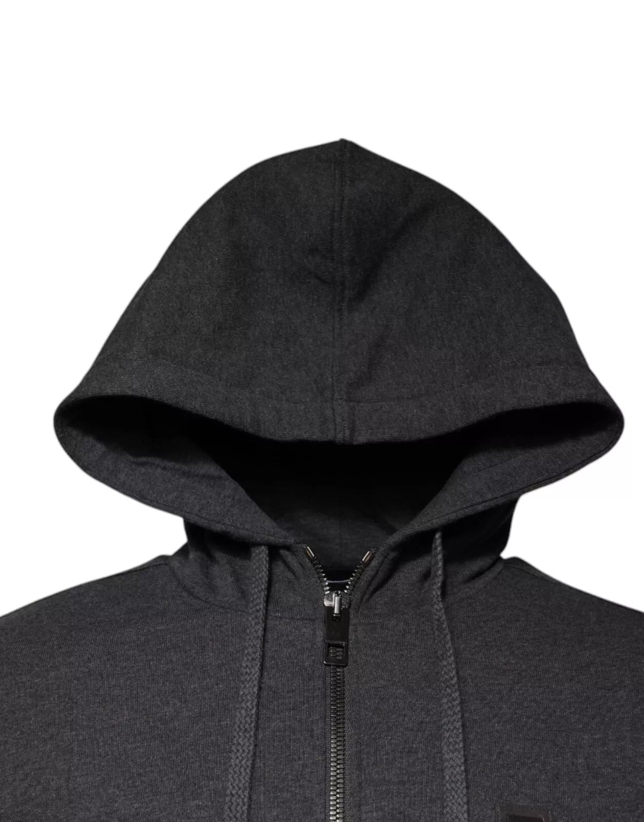 Dolce & Gabbana Dark Grey Logo Full Zip Hooded Sweatshirt