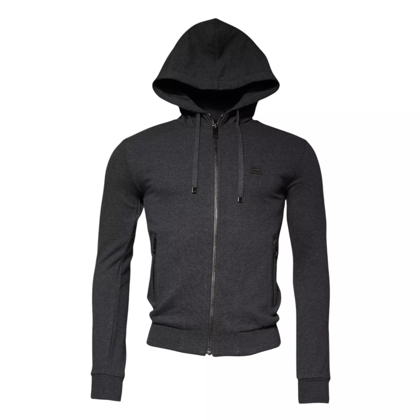 Dolce & Gabbana Dark Grey Logo Full Zip Hooded Sweatshirt