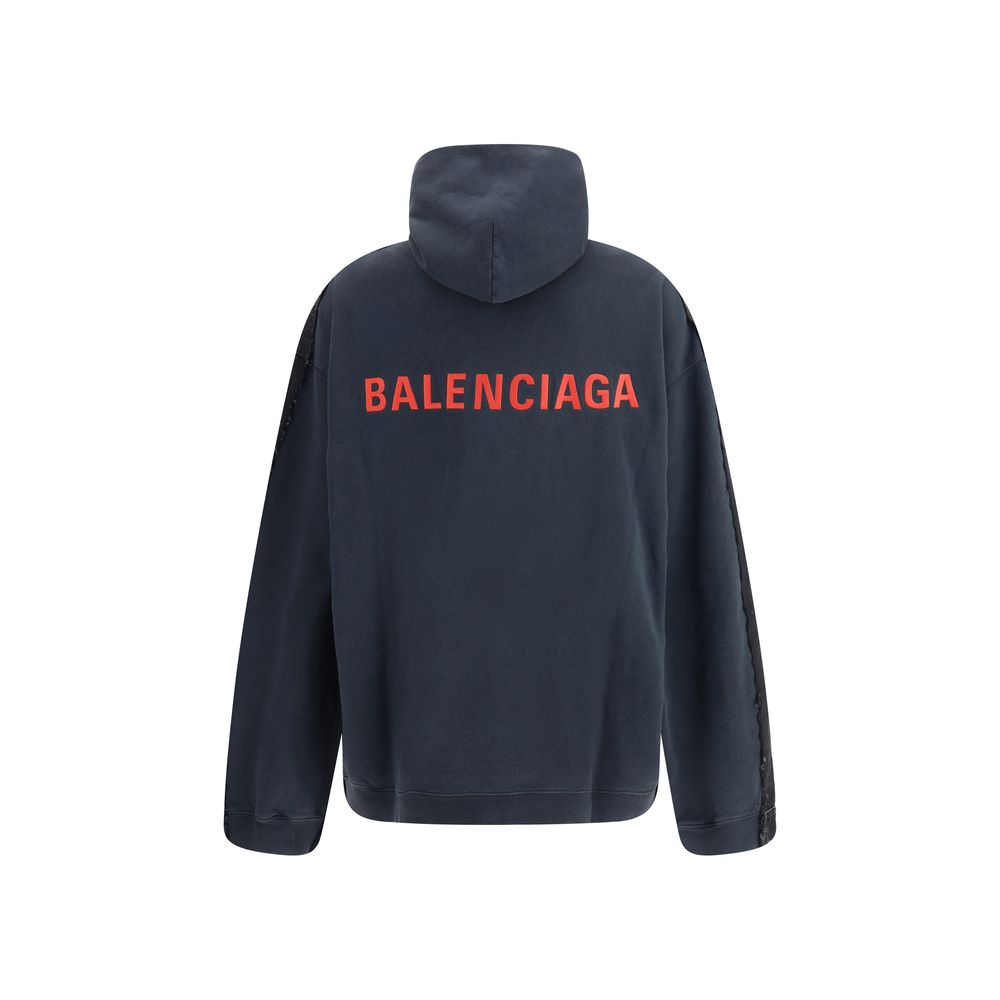 Balenciaga Black Cotton Denim Layered Jacket