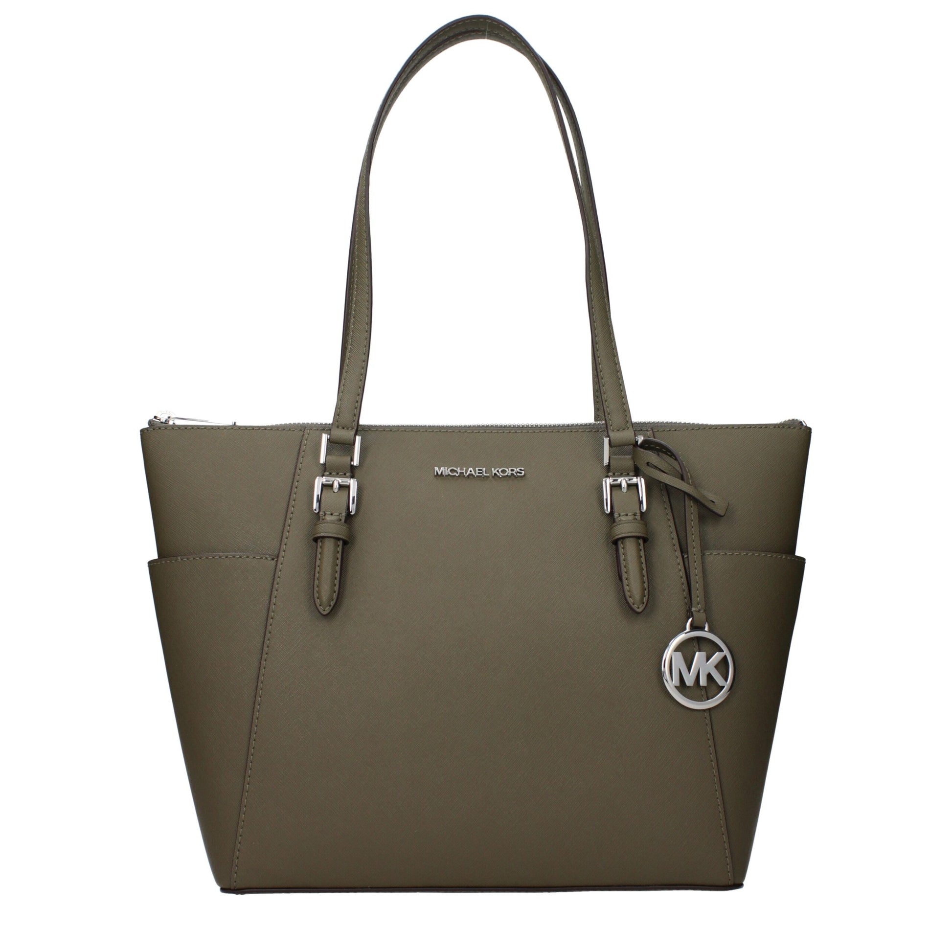 Michael Kors Green Leather Shoulder Bag - Timeless Elegance