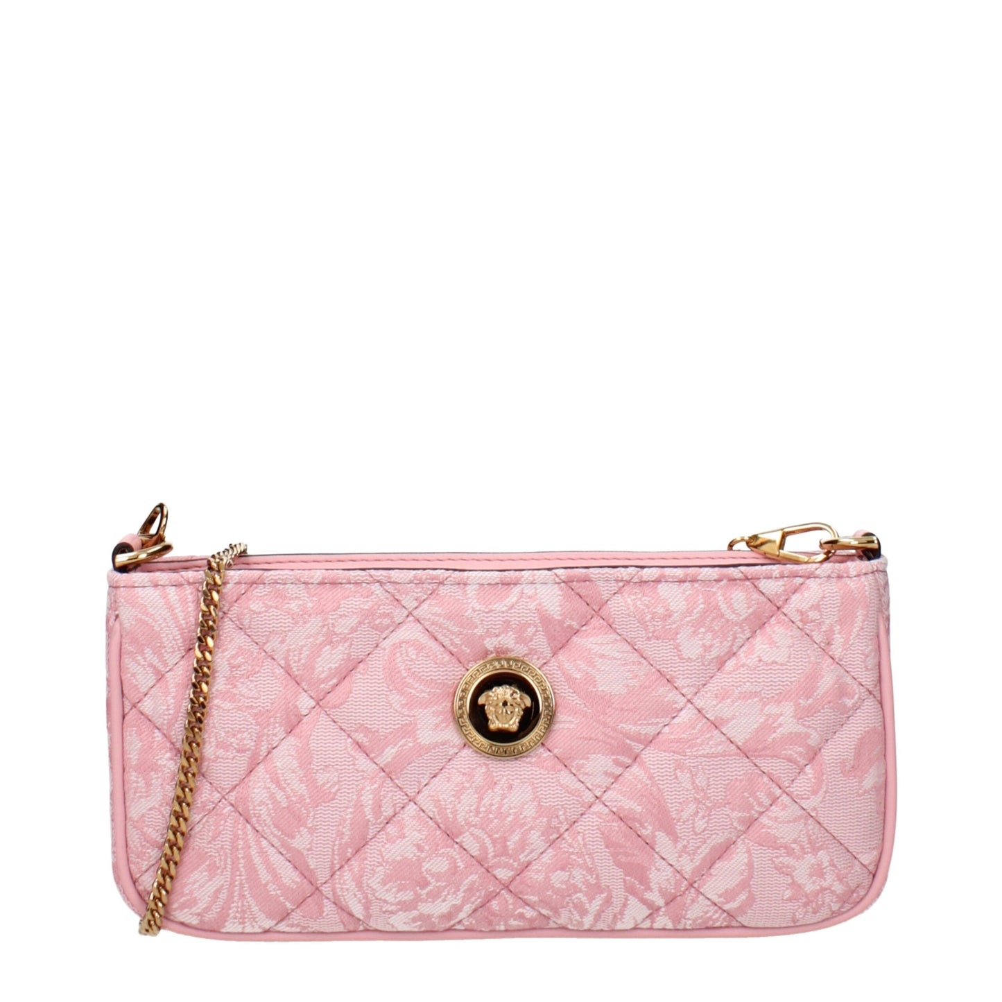 Versace Pink Fabric Crossbody Bag – A Luxurious Statement Piece