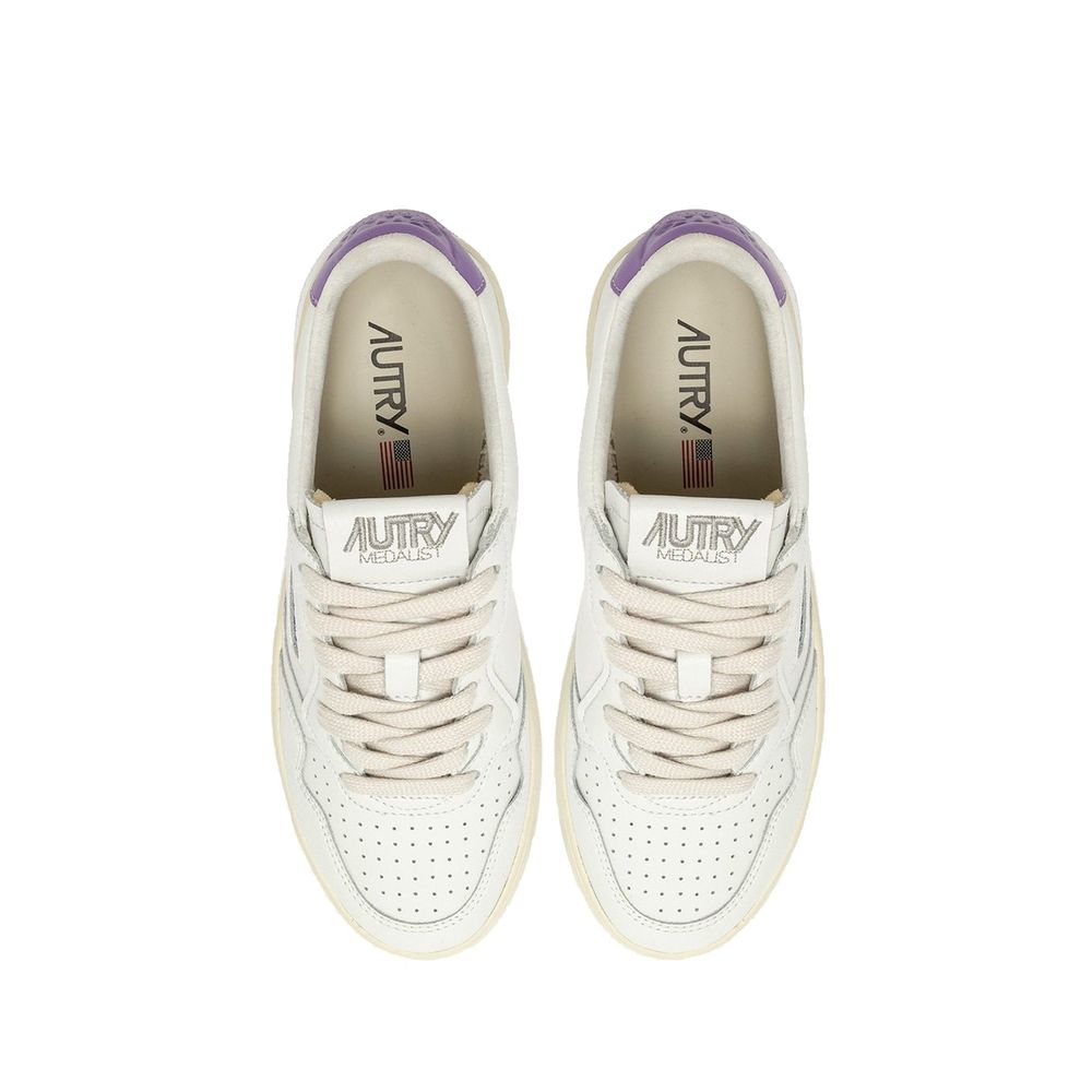 Autry White Leather Low Top Sneakers for Women