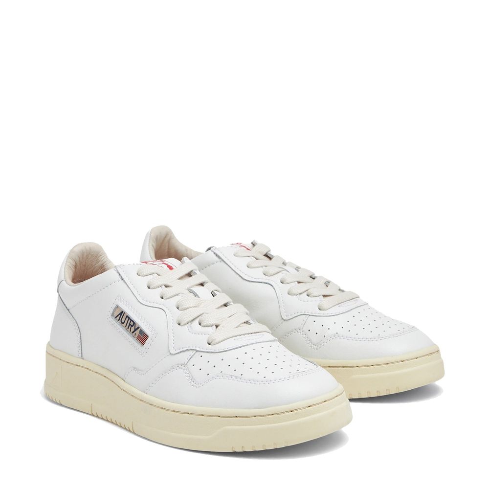 Autry White Leather Low Top Sneakers for Women