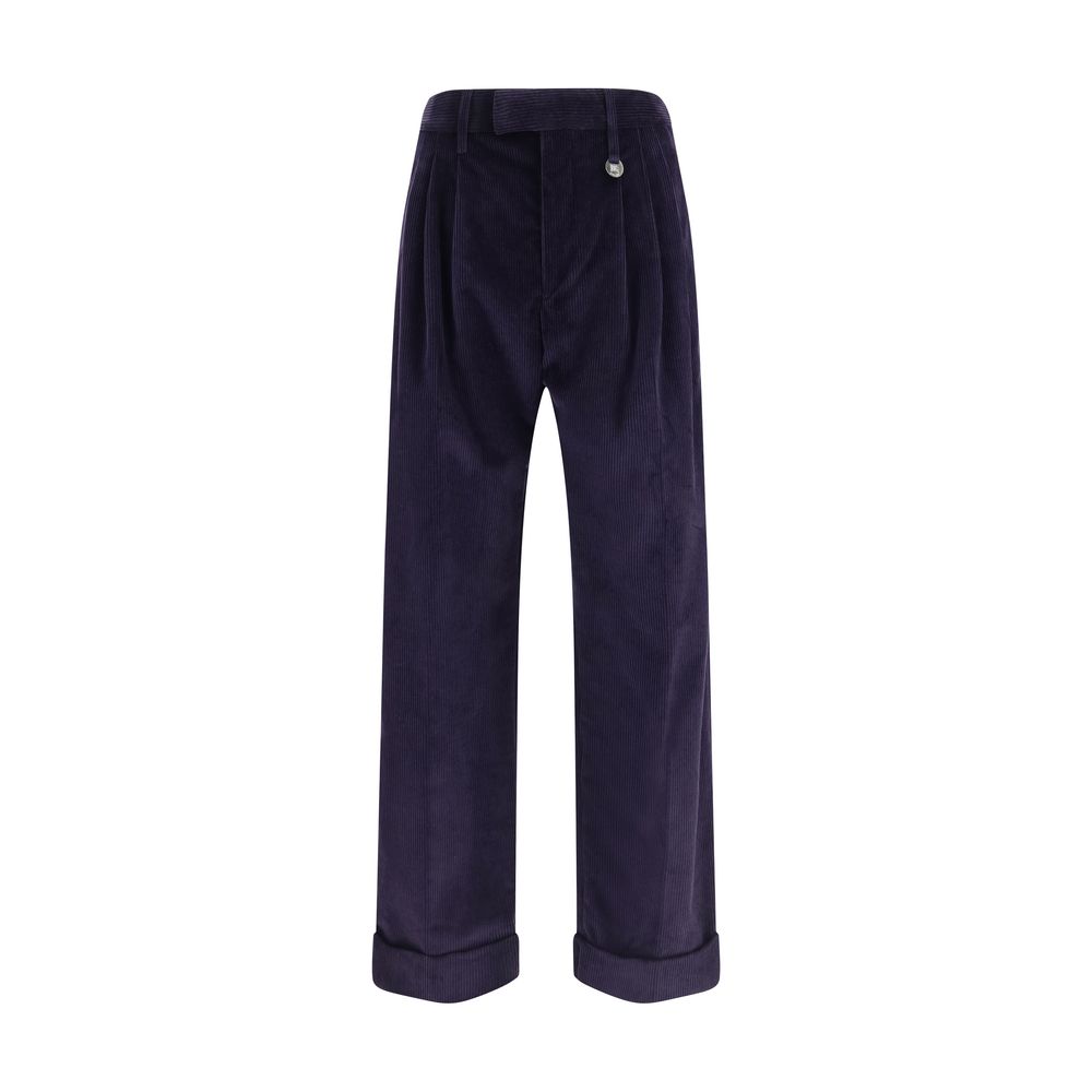 Burberry Blue Cotton Corduroy Trousers