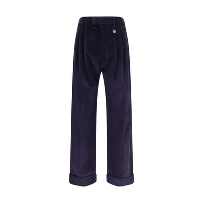 Burberry Blue Cotton Corduroy Trousers