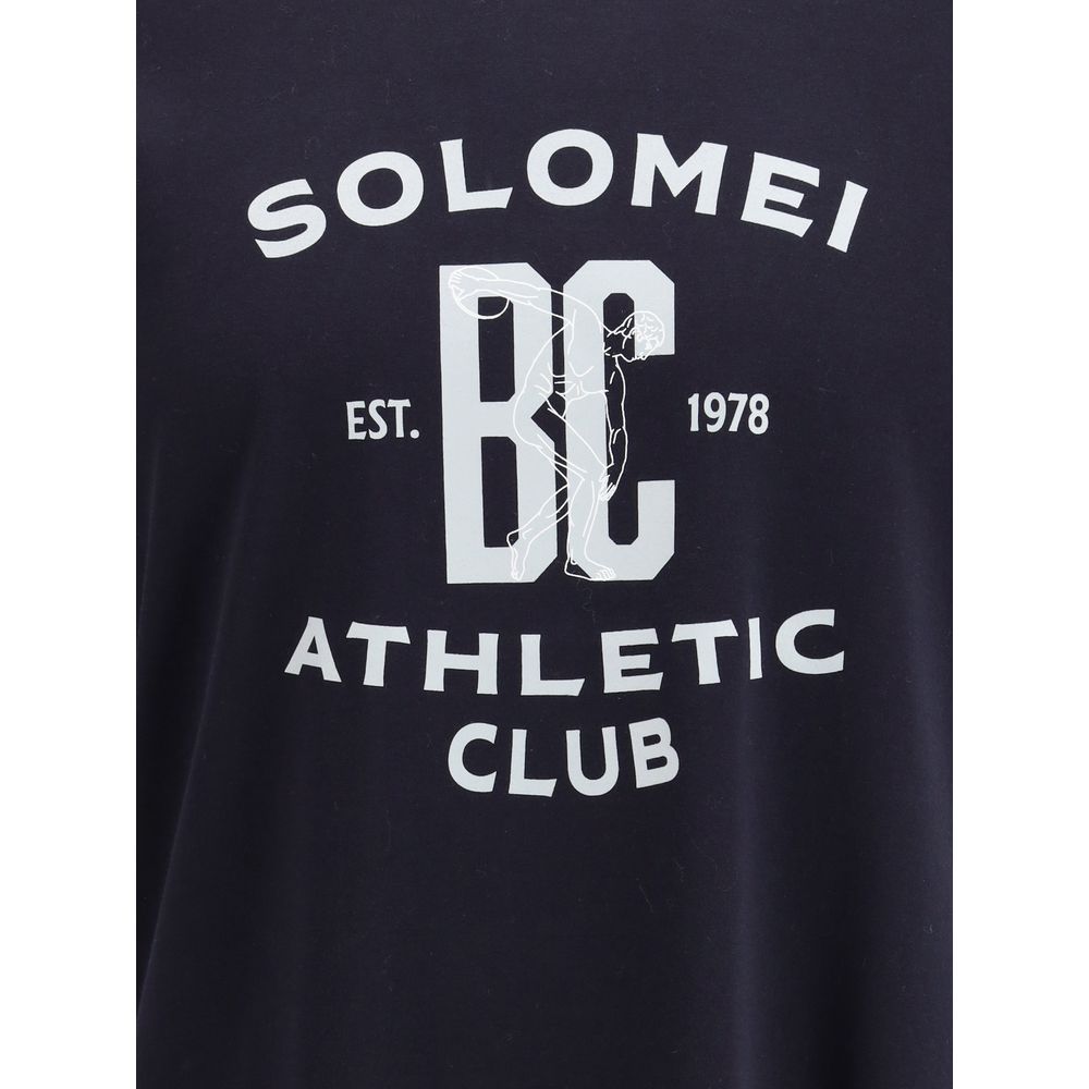 Brunello Cucinelli Blue Cotton Sportswear T-Shirt